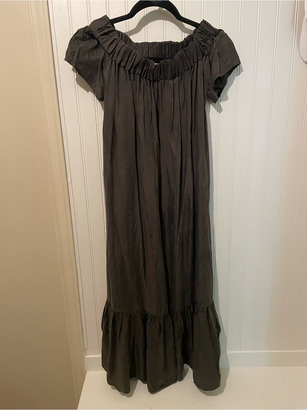 Sea New York charcoal off the shoulder dress size 0